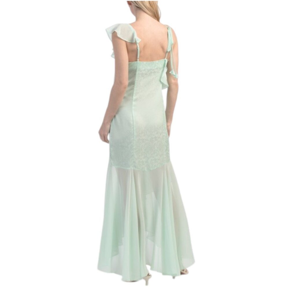 EN SAISON Satin Ruffle Slip - Picture 2 of 6